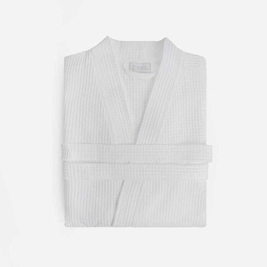 peignoir nid d'abeilles léger et respirant, linge de luxe hôtelliers