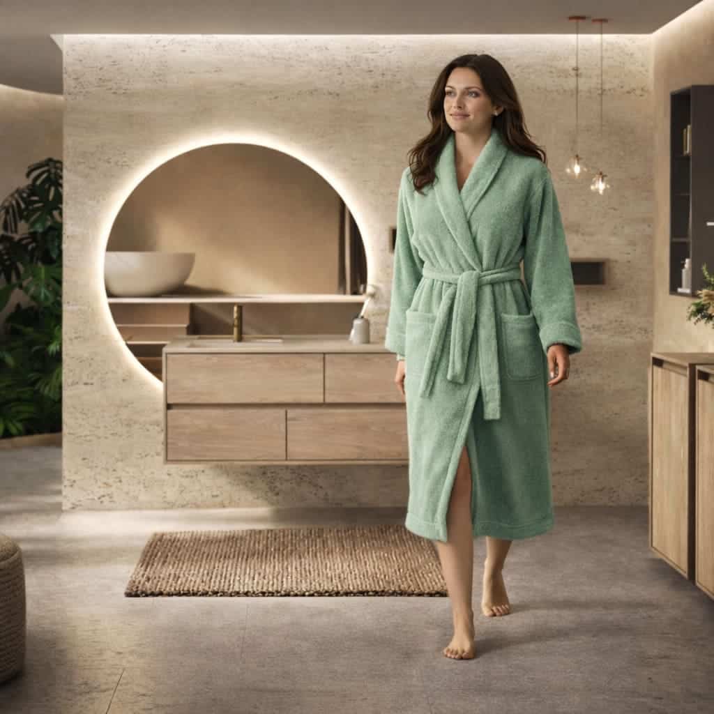 Peignoir Éponge en Fibre de Bambou | Collection Grand Hôtel