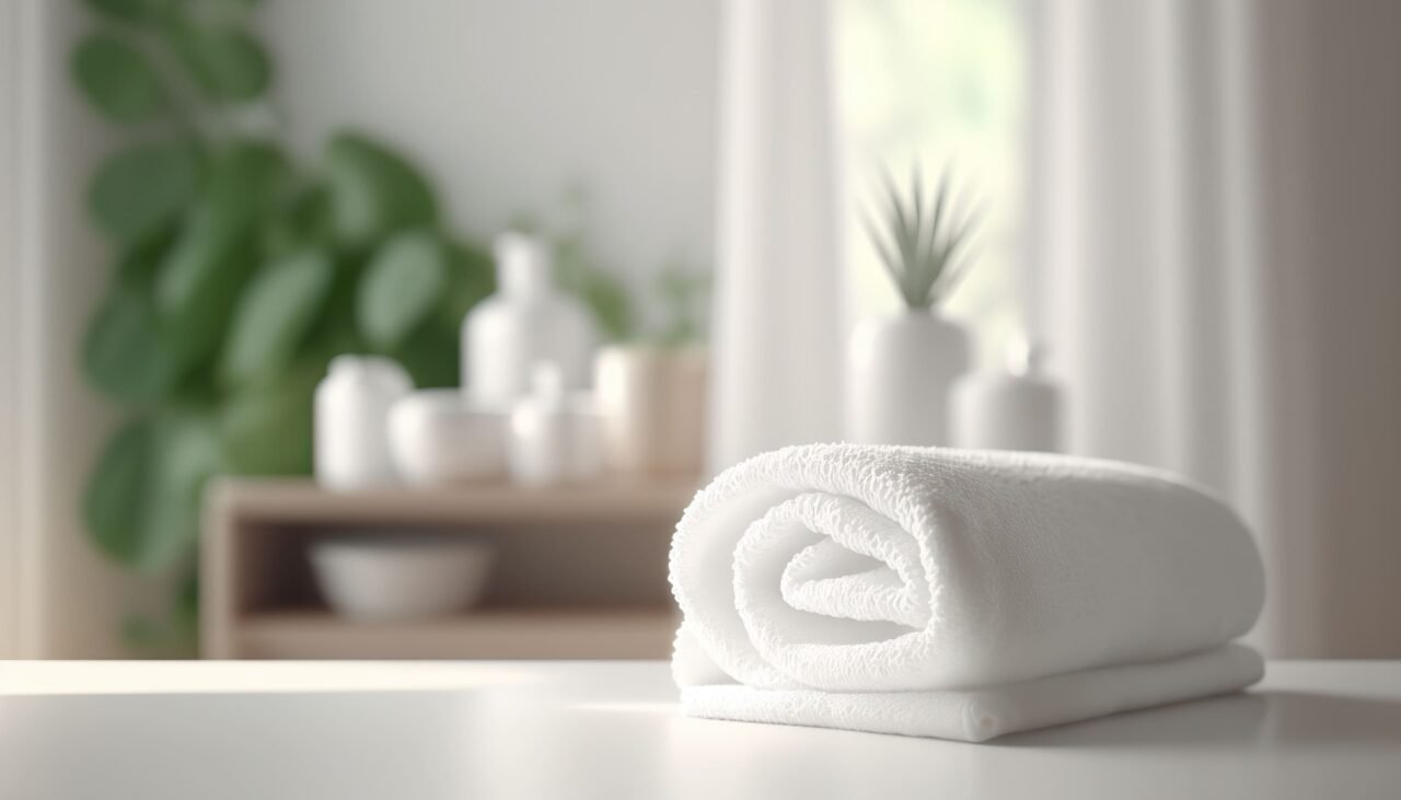 Drap de douche haut de gamme en fibre de bambou