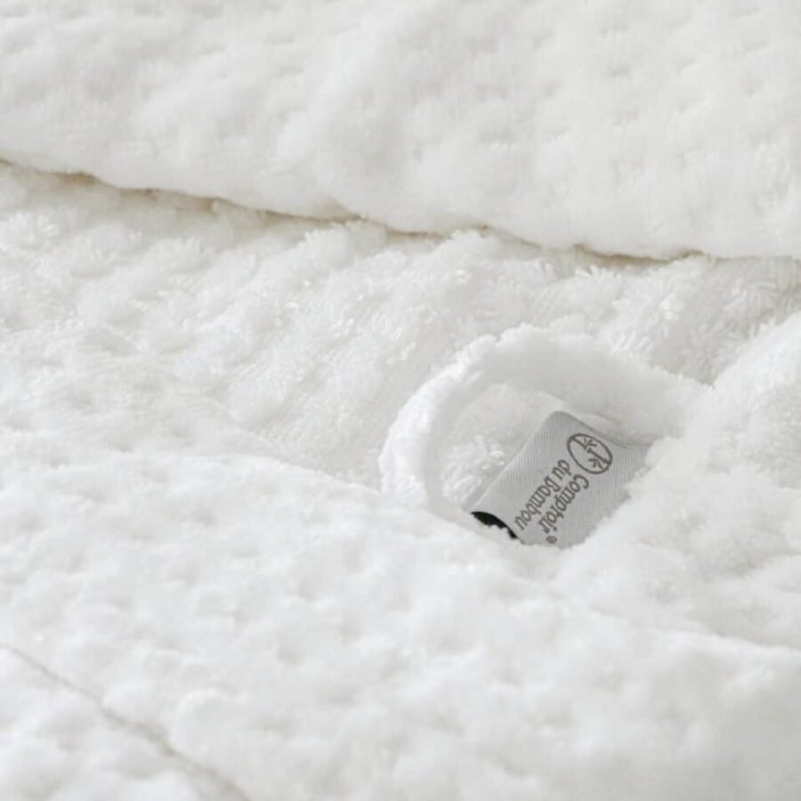 peignoir gaufre blanc doux