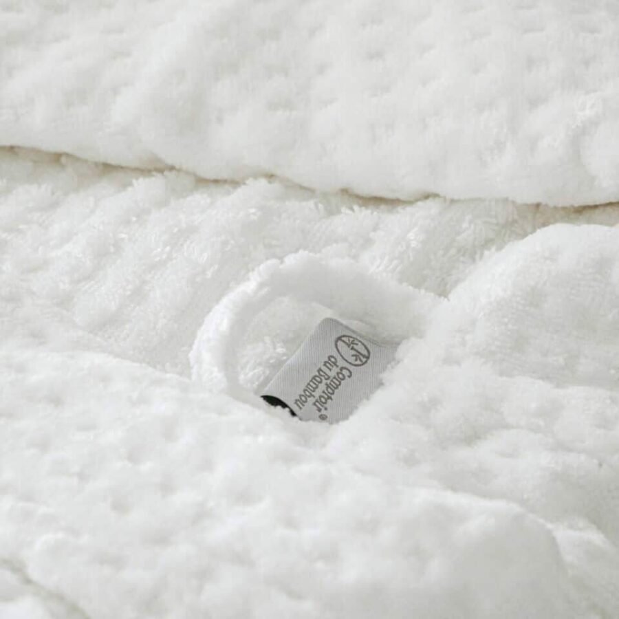peignoir gaufre blanc doux