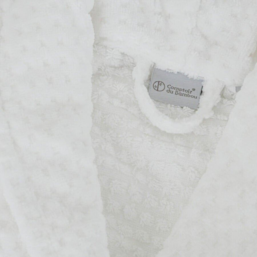 peignoir gaufre blanc doux