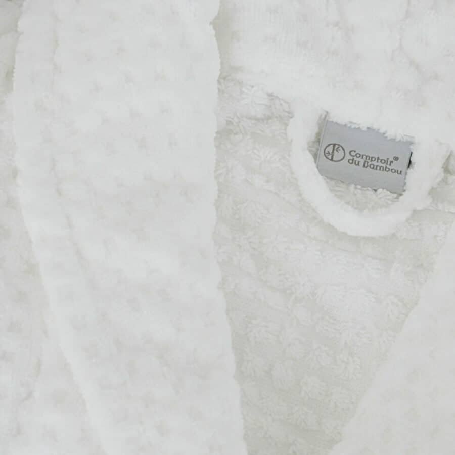peignoir gaufre blanc doux
