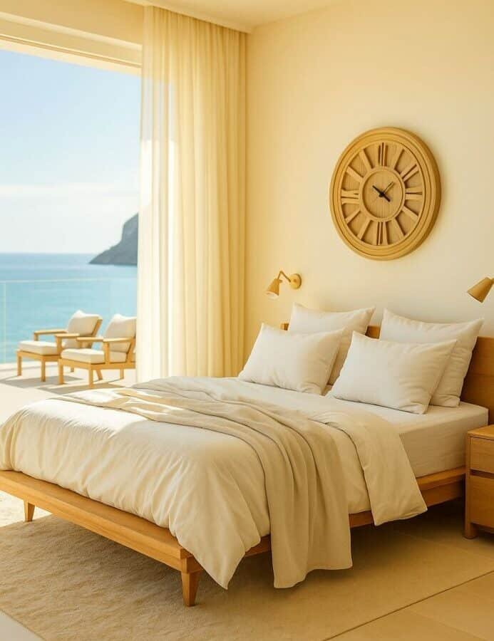 Ensemble complet de linge de lit en satin de bambou dans une chambre cosy, ambiance douce et naturelle.