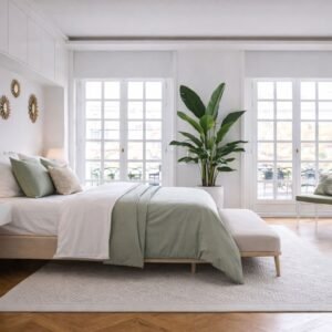 Drap Housse | Satin de Bambou | Blanc