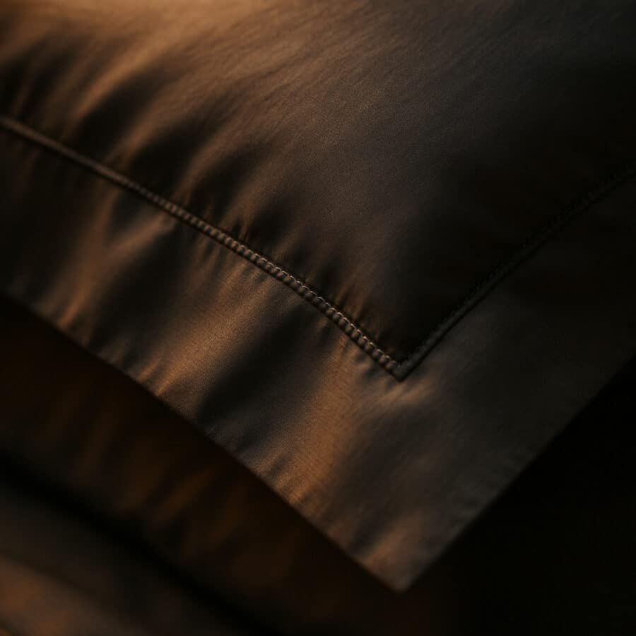 Taies d’oreiller en fibre de bambou, aspect lisse et brillant naturel