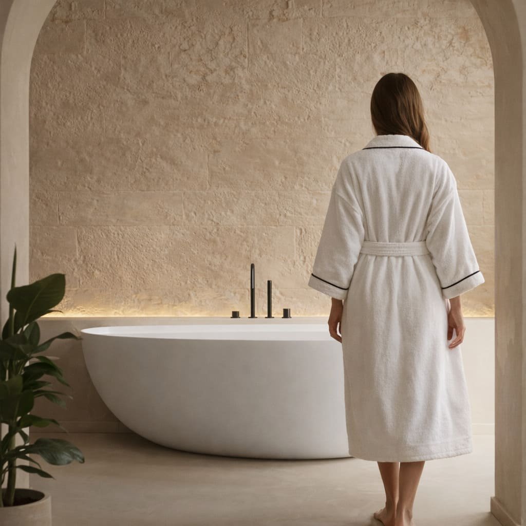 Peignoir de bain Bourdon | Bourdon Bleu Nuit